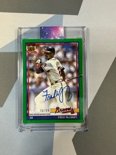 Topps 2026 Series 1 1991 Autographs Fred McGriff  Green /99 Braves Auto
