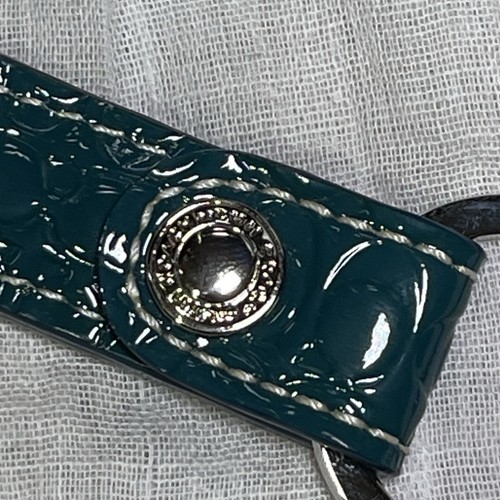 COACH Trigger Snap Patent Leather Keyfob Keychain • NEW! - Picture 5 of 9