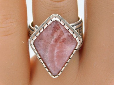 Gorgeous Carolyn Pollack Roderick Tenorio Pink Rhodochrosite Arrow Ring 6, 8, 9