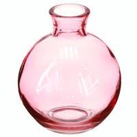 Retro Minivasen Rosa Glas Bauchig Ø7,5Cm H9Cm Vintage 6Er Set, 6 StüCk