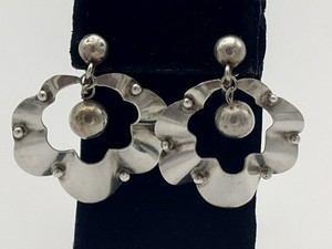 A Pair of Early William Spratling Sterling Silver Screwback Earrings circa 1940