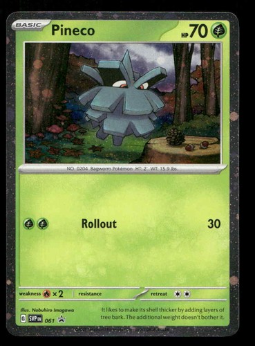 Pineco Holo SV: Scarlet & Violet Promo Cards 061 NM Pokemon