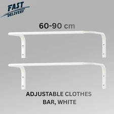 IKEA MULIG Wardrobe 2x Clothes Rail White Hanging Closet Bars | Replacement Rail
