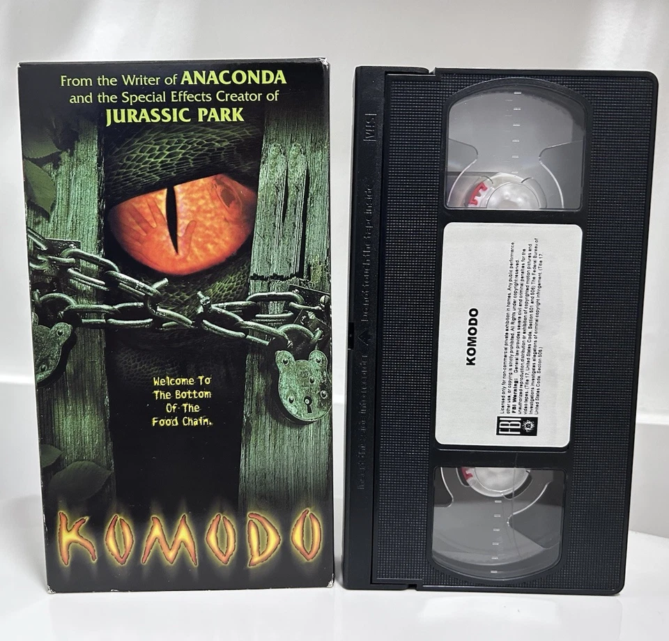 Creature Feature Triple Threat! Komodo / Crocodile / Python VHS Tape Lot HTF OOP - Image 4 of 4