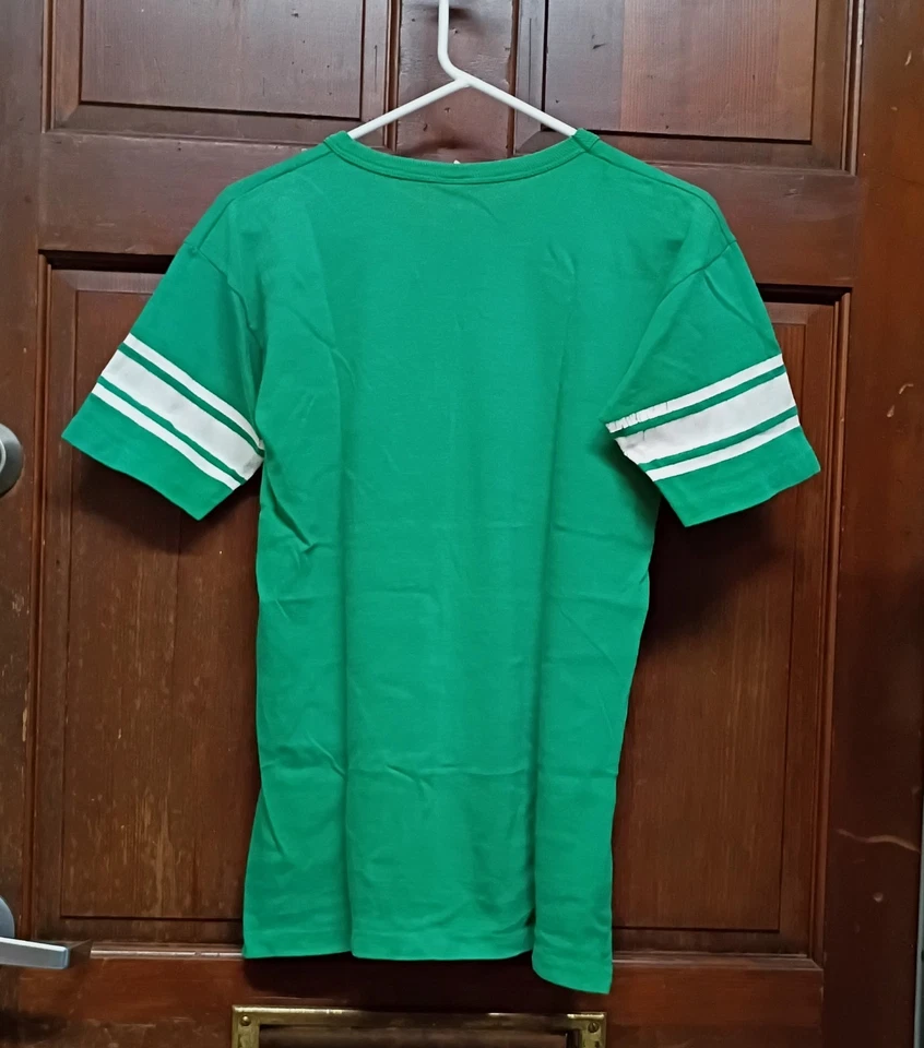 Vtg Champion T-Shirt Ron Jaworski #7 Philadelphia Eagles Size L Signed - Image 3 of 4