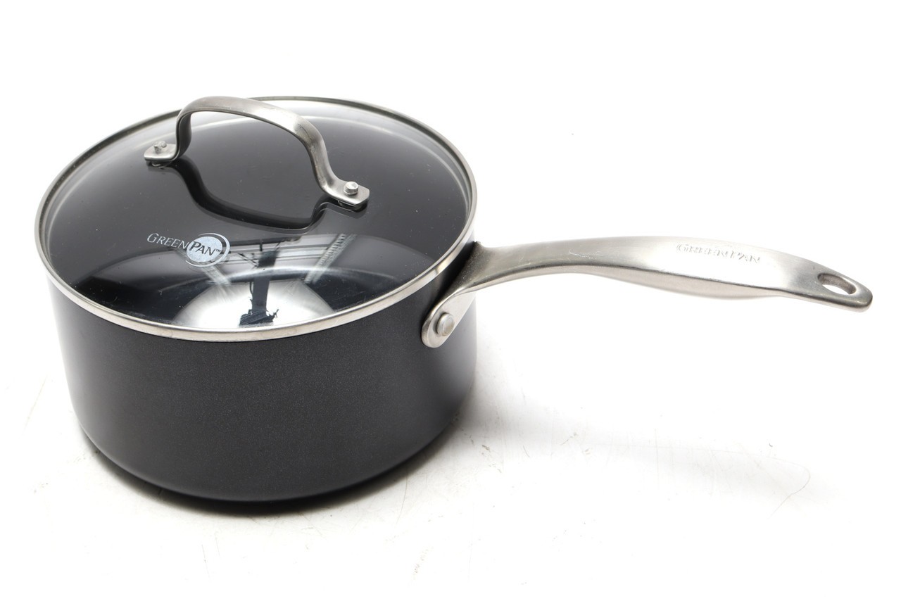 GreenPan Black Ceramic Nonstick 3.25QT Stock Pot with Lid