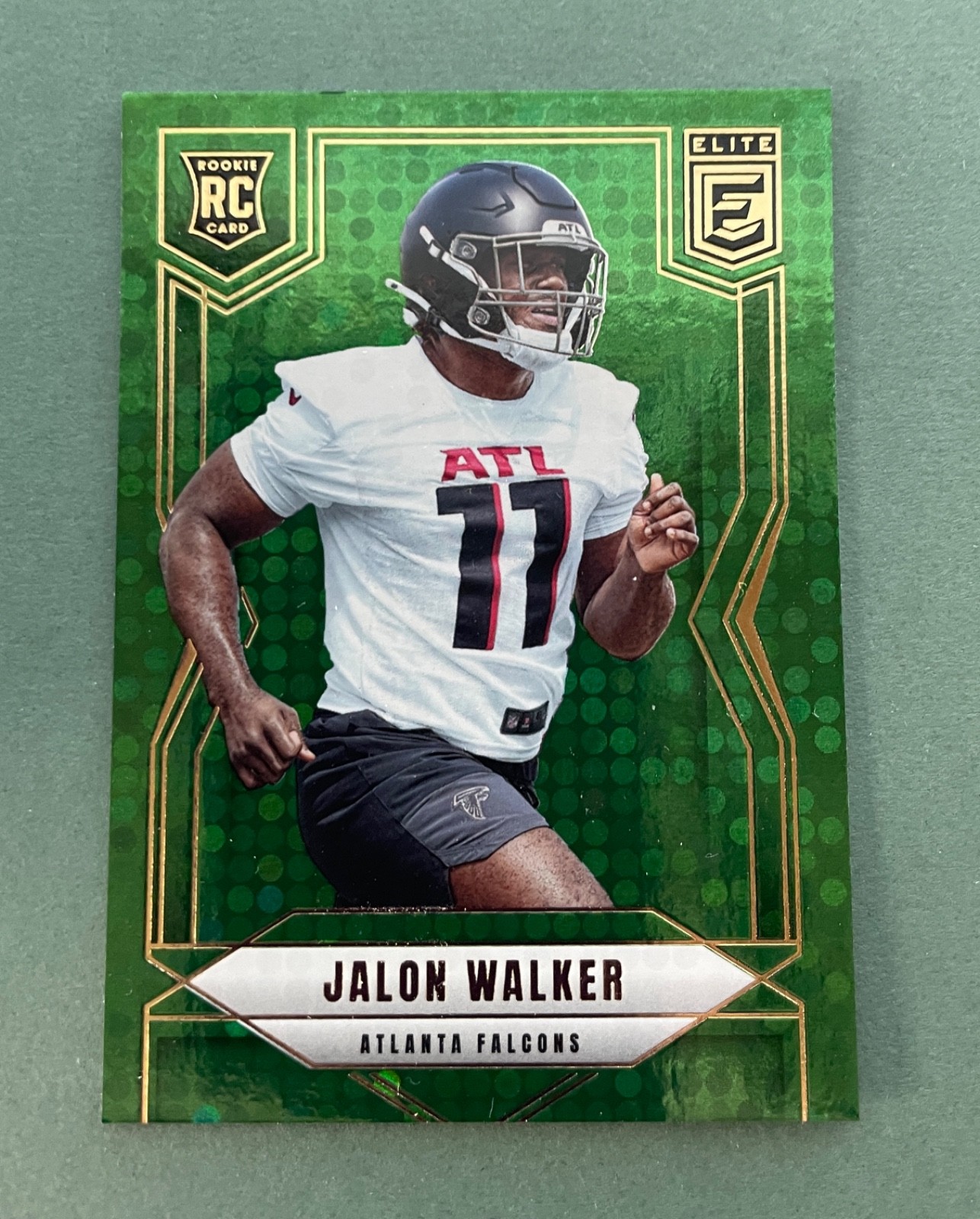 2025 Panini Donruss Elite Football Jalon Walker Green Disco #165 Rookie RC