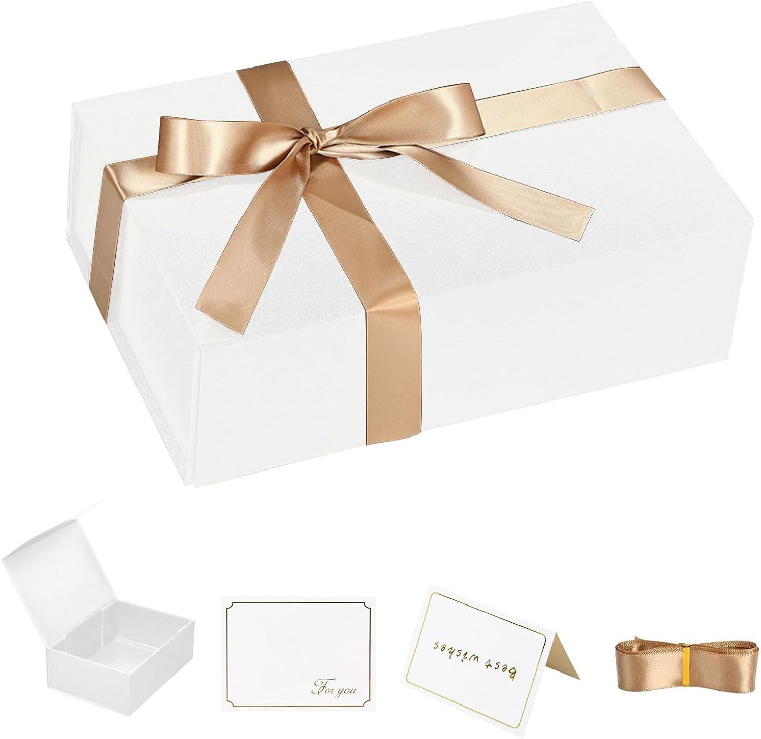 Large White Gift Box with Lid Magnetic Surprise Boxes,1 Pack,35X22.5X11.3Cm