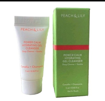 Peach & Lily Power Calm Hydrating Gel Cleanser 1.01 Oz NIB Travel Size