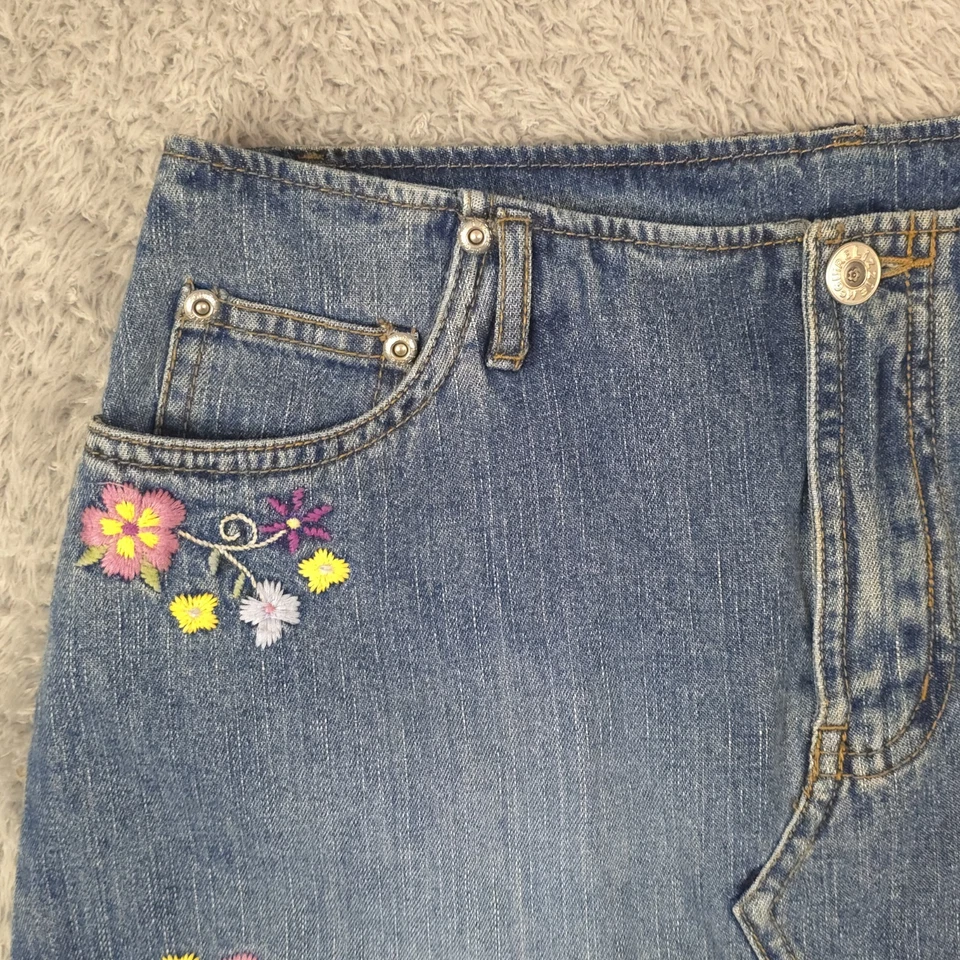 Vintage Lizzie McGuire Limited Too Y2K Embroidered Denim Mini Skirt Sz 6/8 RARE - Image 3 of 4