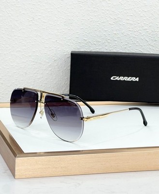 Carrera 1052/S sunglasses feature a distinct gold metal frame and gradient lens