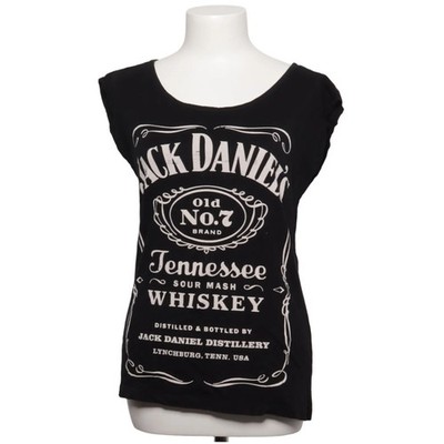 Jack Daniels, Top, Größe: M, Schwarz/Weiß, Baumwolle, Print, Damen #eHr