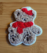 Adorable Teddy Bear Cartoon Plush Fluffy Soft Chenille Embroidered Iron On Patch