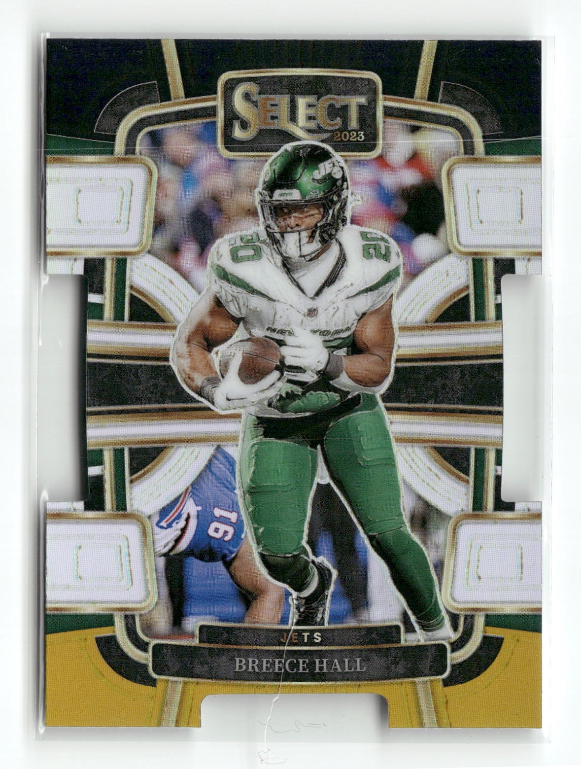 2023 Panini Select #77 Breece Hall Silver Prizm Die Cut New York Jets