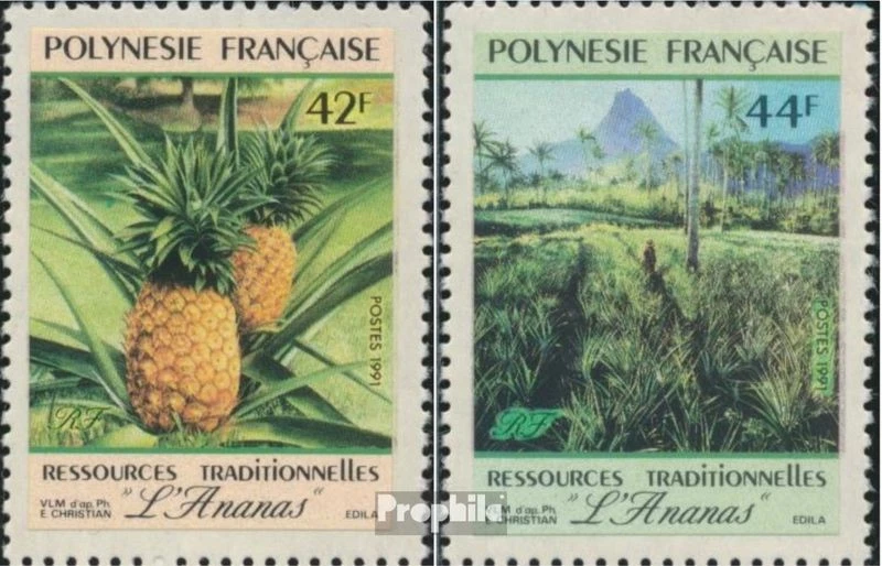 Timbres français polynésie 1991 Mi 574-575 (complète edition) neuf avec gomme or - Photo 1/1