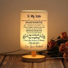 WSYERA Gifts for Wife LED Table Lamp Romantic Wedding Anniversary I Love You Gif