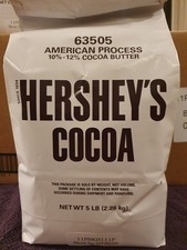 Hershey's 100 Cocoa Powder American Process 5lb Bag Bulk Baking Best By 07/2026