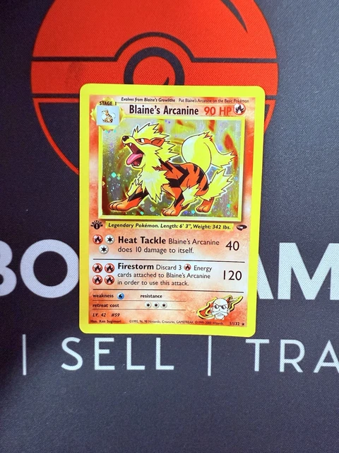 Blaine's Arcanine 1st Edition Holo Gym Challenge 2000 Pokemon #5