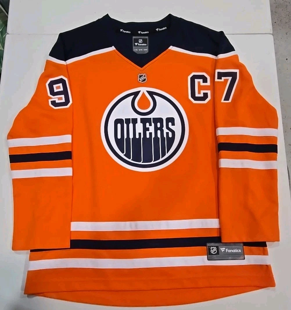 Maillot Edmonton Oilers CCM – Taille Jeune L/XL – NHL – Occasion – Canada