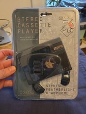 vintage Stereo Cassette Player EQ with headphones new in package
