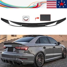 For 2014-2020 Audi A3 S3 RS3 Sedan V-Type Carbon Fiber Rear Trunk Spoiler Wing