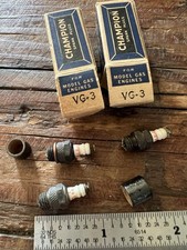 Lot of 3 Vintage Champion VG-3 Miniature Spark Plugs