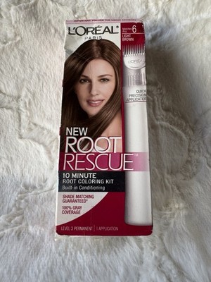 NOS L'Oréal Root Rescue 10 Min. Root Coloring Kit *#6 Light Brown*