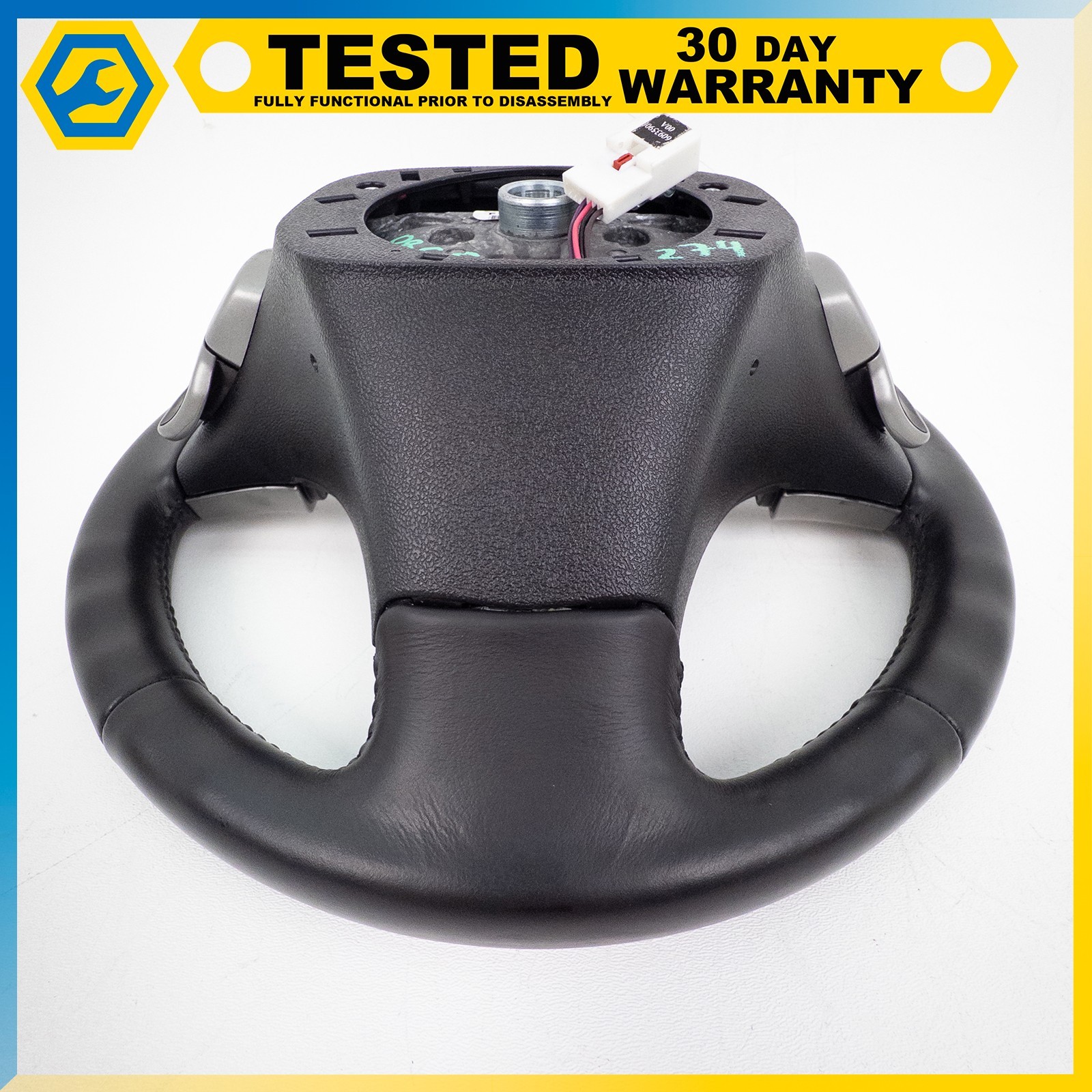 05-13 CHEVROLET CORVETTE C6 DRIVER STEERING WHEEL ASSEMBLY PADDLE SHIFT BLACK OE