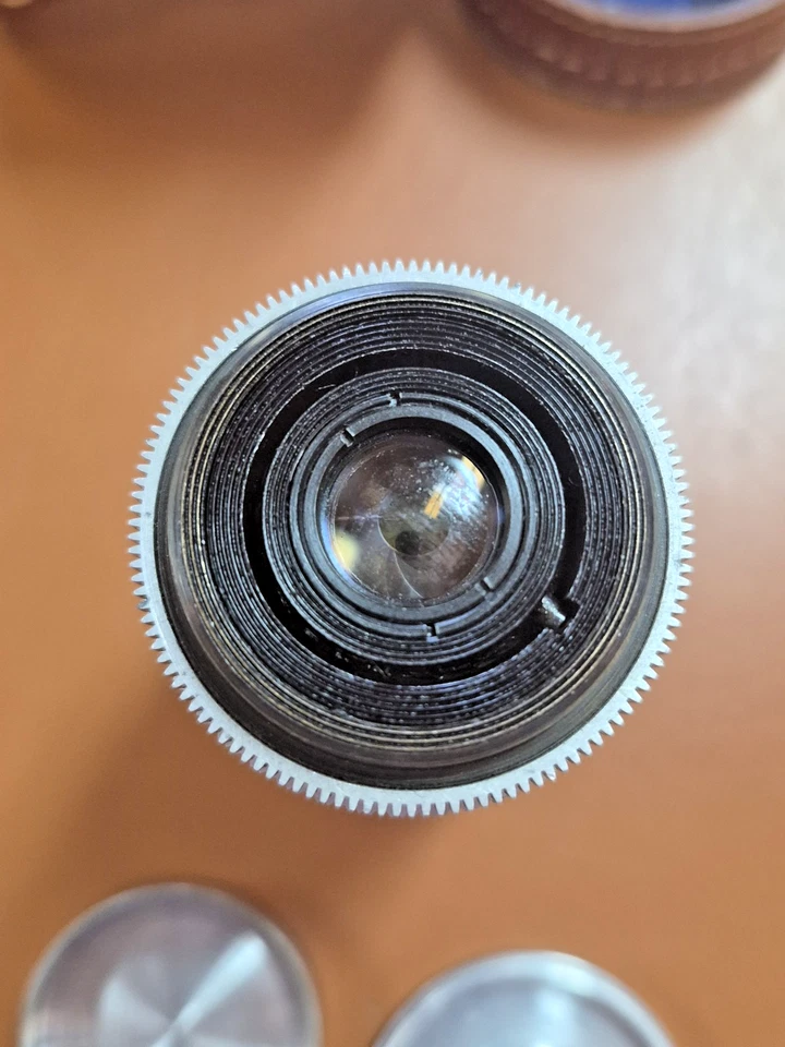Lente para cámara Argus Tele-Sandmar 100 mm f:4,5 Enna Werk Muchen con estuche de cuero Foto 4 de 4