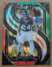 Derek Stingley Jr 2024 Panini Select #149 Premier Red & Green Flash Prizm Texans