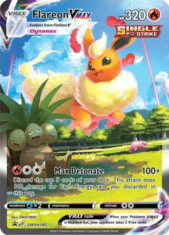 Lightly Played Flareon VMAX - SWSH180 - SWSH Black Star Promo Pokemon SWSH Black