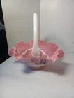 Fenton Pink Rosalene Handpainted Basket #1105/2500 Limited Edition Signed