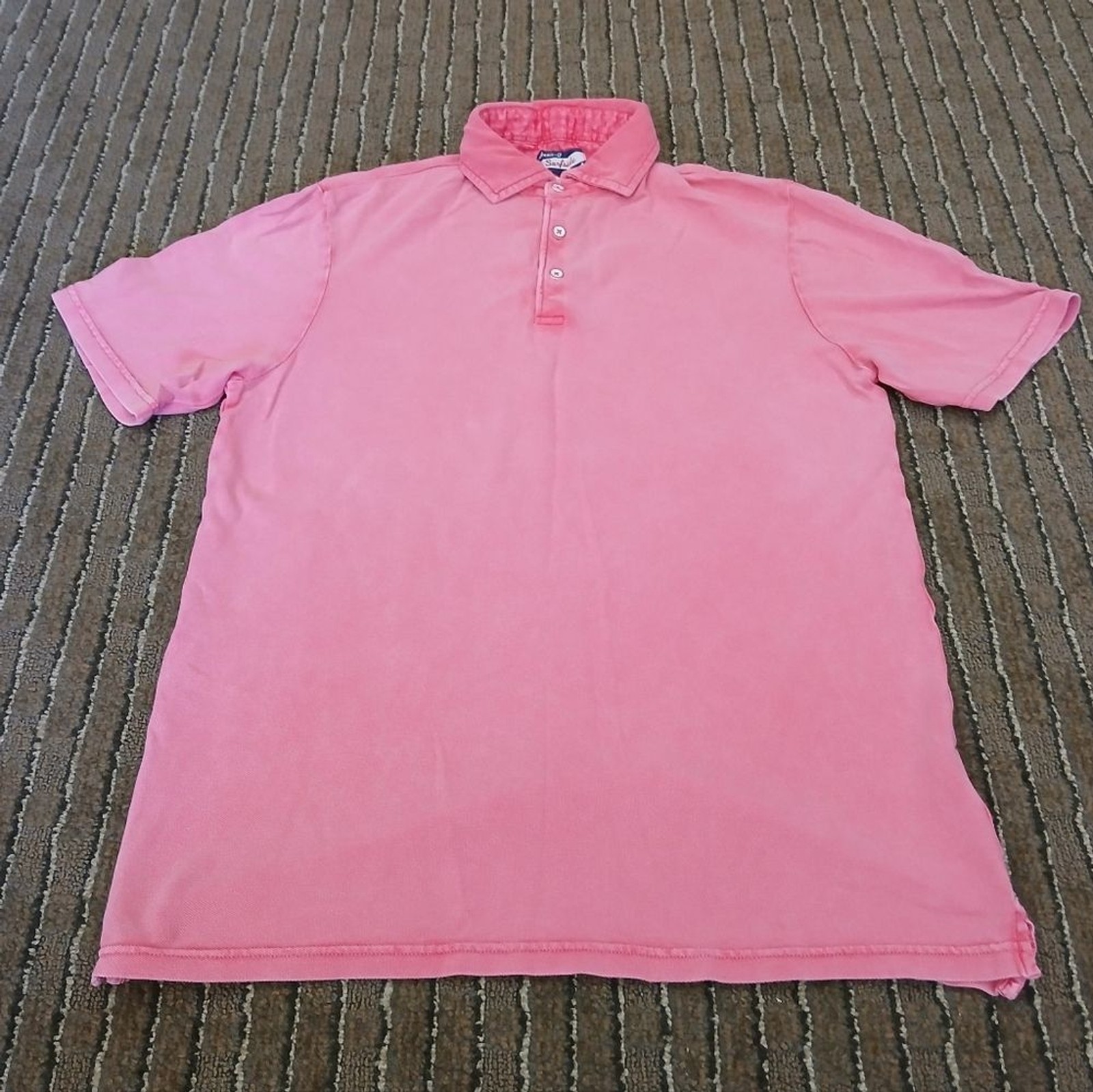 Johnnie-O Surfside Pink Casual Polo Shirt Men's Size Medium Beach Golf Vacation