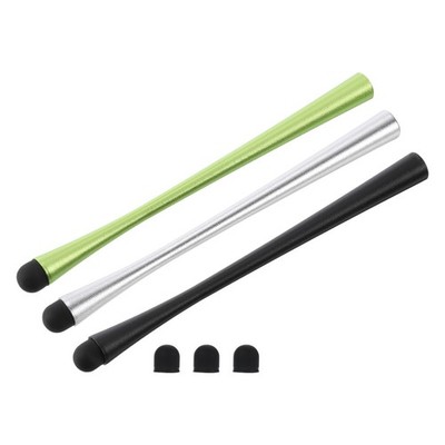 3pcs Stylus Pens for Touch Screens Slim with 3 Extra Tips, Black/Silver/Green