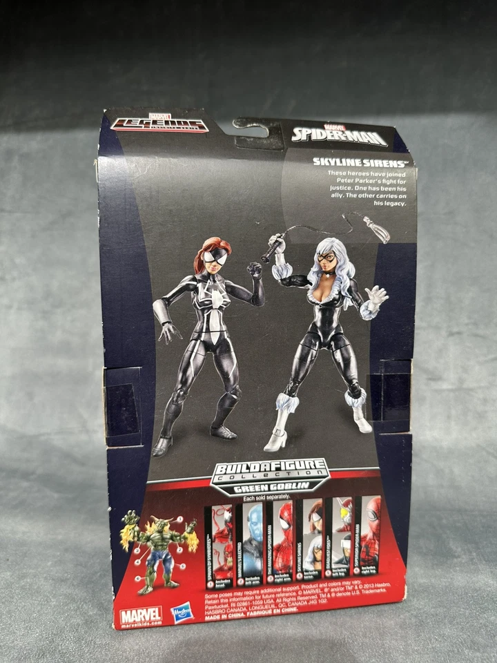 Marvel Legends BLACK CAT SKYLINE SIRENS Green Goblin BAF Spider-man NIB - Image 2 of 3
