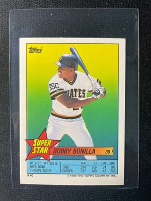 1989 Topps Yearbook Stickers Bobby Bonilla (#35 Bob Horner/#244 Mike Stanley)!!!