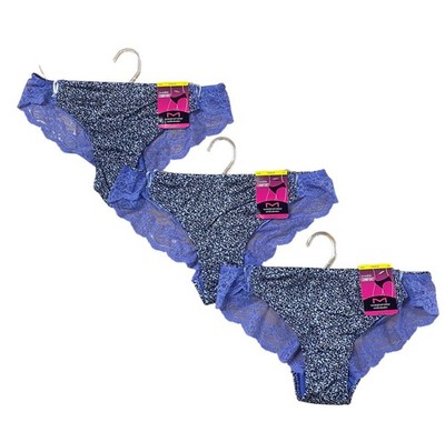 Maidenform Women's 3 Pack Comfort Devotion Tanga 40159 Grey Black Lush Leo