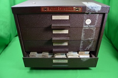 Vintage Flexo Crystals 4 Drawer Cabinet Full Of Watch Parts G S Step Magni Tite
