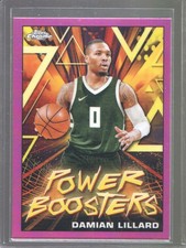 2023-24 Topps Chrome - Damian Lillard Power Boosters Pink PB-14 - Bucks
