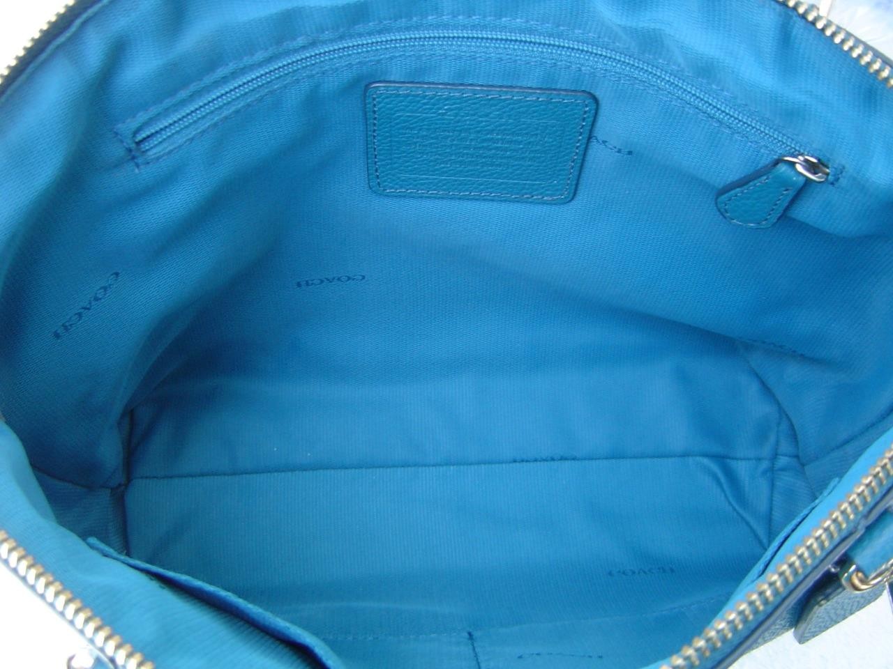 AUTHENTIC COACH BLUE PEBBLE LEATHER KELSEY SATCHEL  #33733  EUC thumbnail 15