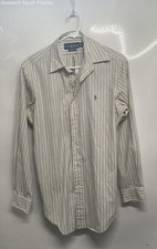 Ralph Lauren Mens Multicolor Striped Long Sleeve Dress Shirt Size 15