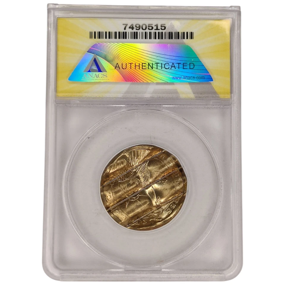 2012 ERROR ANACS MS60 WAFFLED Chester Arthur President Dollar $1 Waffle Coin 2A - Image 2 of 3