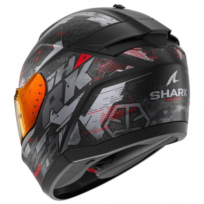 Shark Full Face Motorcycle Helmet-Ridill 2 Molokai Black, Anthracite, Red - Image 2 of 2