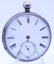 EUSTACE G. PARKER ALTRINCHAM SILVER FUSEE VERGE POCKET WATCH 51mm FOR REPAIR M3 