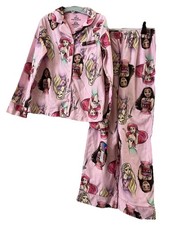 Disney Princess Girls Flannel Pajamas Sleep Set Pink Small,Medium, Large New