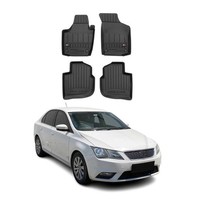 Omac Gummi FußMatten FüR Seat Toledo 2012-2018 Premium Tpe Automatten Schwarz 4X