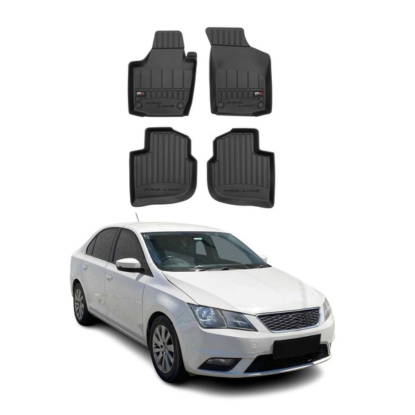 Omac Gummi FußMatten FüR Seat Toledo 2012-2018 Premium Tpe Automatten Schwarz 4X-image