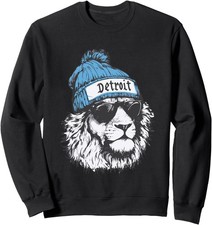 Detroit Inspired Sports Fans - Lion Design Unisex Crewneck Sweatshirt