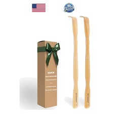 Back Scratcher Bamboo Wooden 16.5  Long Handle Body Massager Renook Natural