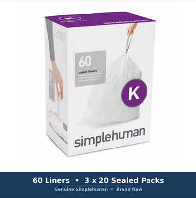 Simplehuman Code K Müllbeutel 35-45L | 3x20 = 60 Einlagen | ORIGINAL versiegelt - NEU